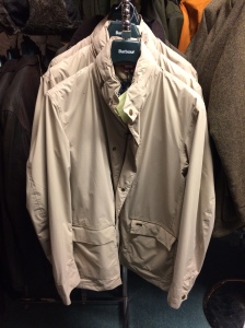 Waterproof jacket by Barbour with a zip out hood.